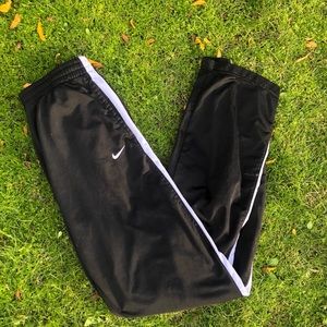 nike black straight leg track pants